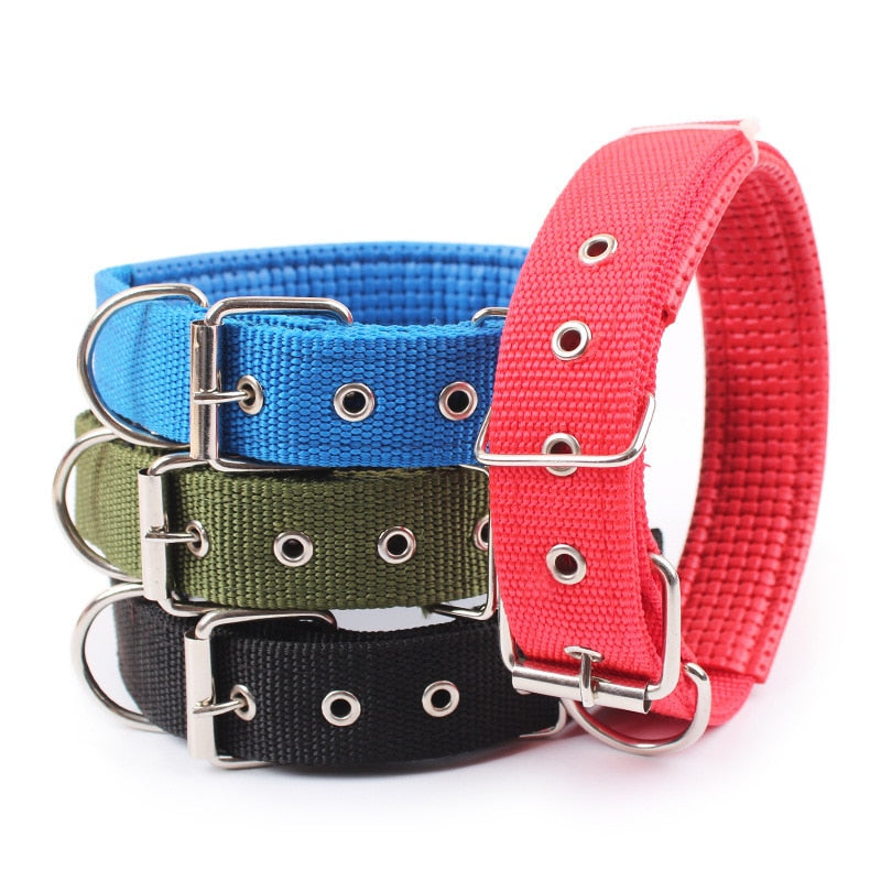 Nylon Pet Collars PP Adjustable Neckband Foam Padded Dog Collar Soft Durable For Small Medium Large Dogs