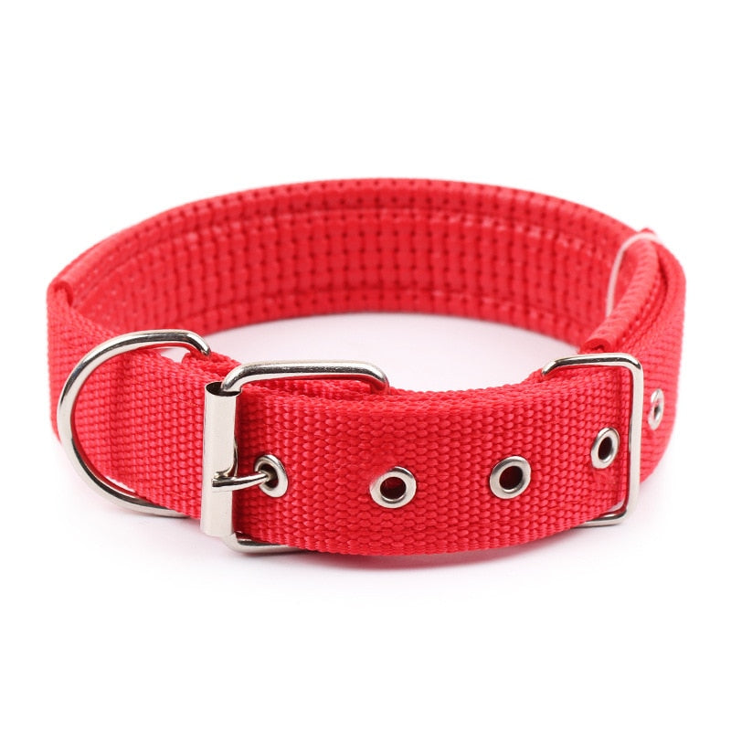 Nylon Pet Collars PP Adjustable Neckband Foam Padded Dog Collar Soft Durable For Small Medium Large Dogs