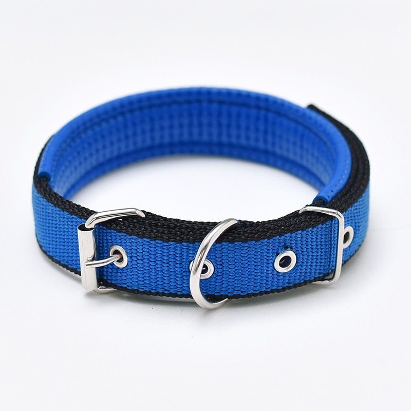 Nylon Pet Collars PP Adjustable Neckband Foam Padded Dog Collar Soft Durable For Small Medium Large Dogs